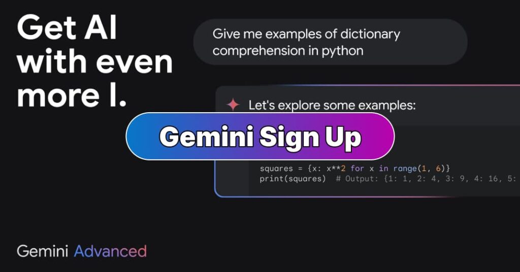 Gemini Sign Up