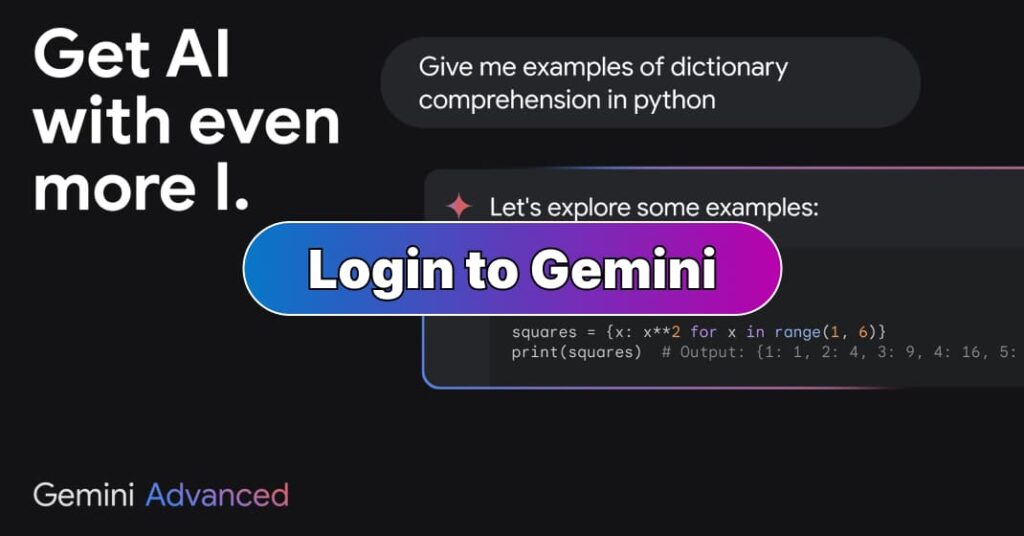 Login to Gemini